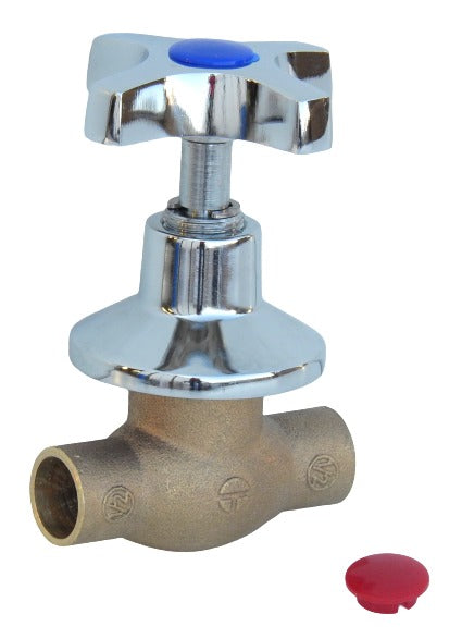 Llave Paso Camp. Cr.Man Cruz 1/2" Bronce
