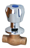 Llave Paso Camp. Cr.Man Pomo 1/2" Bronce