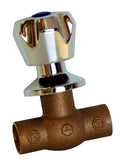 Llave Paso Camp. Cr.Man Pomo 3/4" Bronce