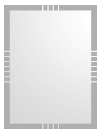 Espejo 60x80 Rectangular 4 Franjas Azul