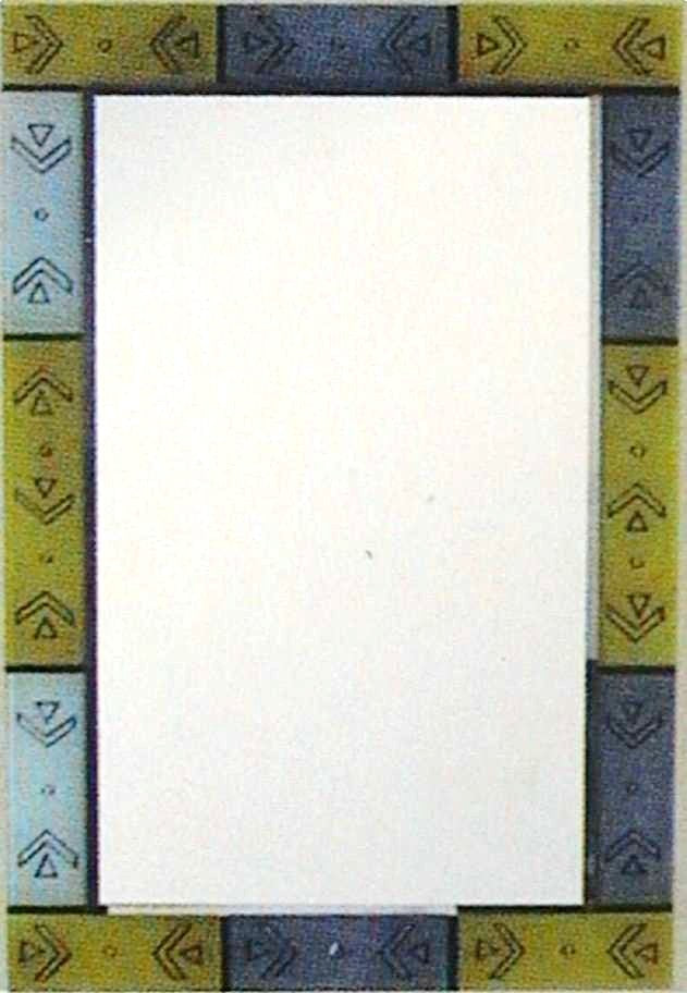Espejo 60x90 Rectangular Ocre-Celeste