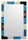 Espejo 60x90 Rectangula Borde AzulCelest