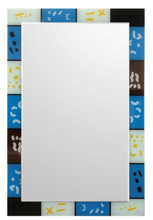 Espejo 60x90 Rectangula Borde AzulCelest