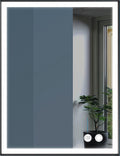 Espejo 80x60 Luz Led y Marco Negro