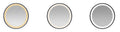 Espejo Circ 60 cm Led Triple, Bord.Metal
